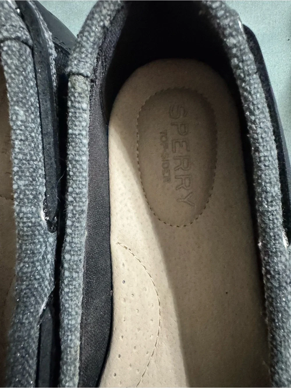 Sperry Black Women's Lace-Up Boat Moccasins